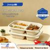 3-Compartment Biodegradable Corn Starch Meal Boxes with Lids