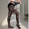Schwarze Sexy Mädchen Fischgrätstrümpfe Spitze Strümpfe Jacquard Spitze Durchbrochen Gothic Punk Lolita Strumpfhosen Elastizität Strümpfe