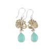 Aqua Chalcedony Gemstone 925 Sterling Silver Jewelry Handcrafted Earrings 2.20" EE-44-17