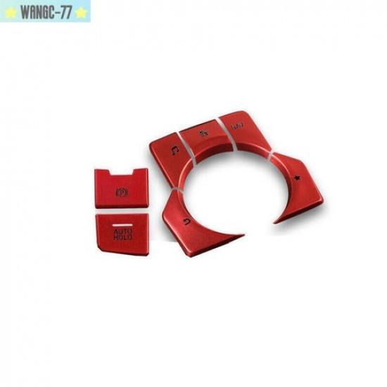 For Mazda CX-5 2017- Red Aluminum Central Console Multimedia Button Sticker