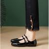 Women's Flat Shoes Square Toe Shallow Mouth One Son Buckle Shoes Soft Casual Single Shoes