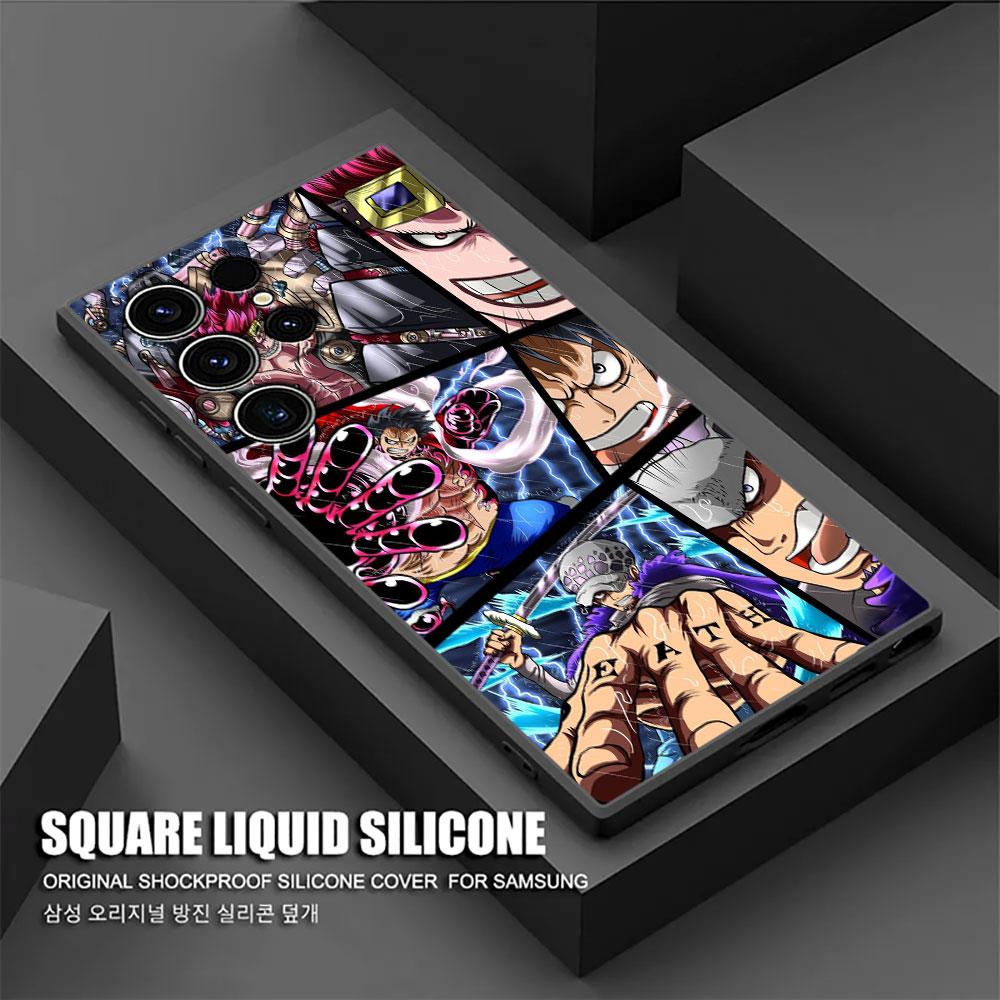 One P-Piece Kid Law Luffy Anime Phone Case For Samsung Galaxy S25 S24 S23 S20 S21 FE S26 S22 Ultra 5G S26 Plus S25FE Soft Cover