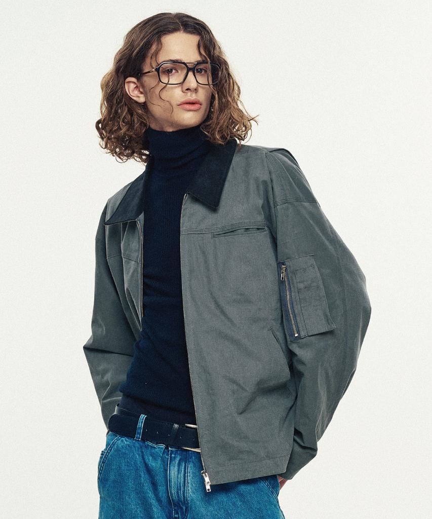 Rowdy Utility Work Jacket_Khaki Gray