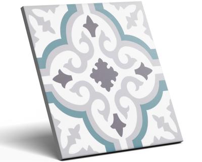 Decorative Stoneware Tile Orly Blue Patchwork 20X20 Cm Class I