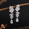 ZAKOL Clearance AAA Cubic Zirconia Wedding Bridal Dangle Earrings for Women Shiny Zircon Luxury Party Zircon