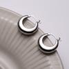 18K Real Gold-Plated Metal Chunky Hoop Earrings for Women Punk Thick Huggie Ear Jewelry Gifts