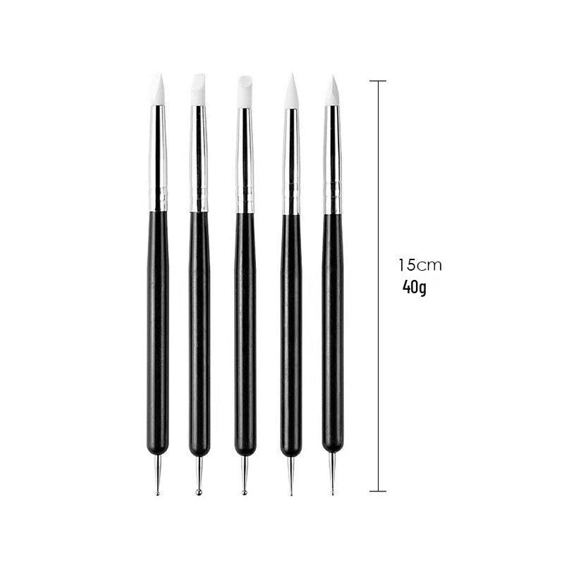 10-Piece Pottery & Nail Art Silicone Pen Set for Clay & Polymer DIY Projects