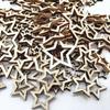 100pcs DIY Handicraft Decoration Wedding Decor Wooden Star Mixed Cutout Discs for Arts Scrapbooking Ornament Crafts