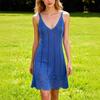 European and American new sexy knitted sweater women's hollow short skirt holiday romantic beach dress