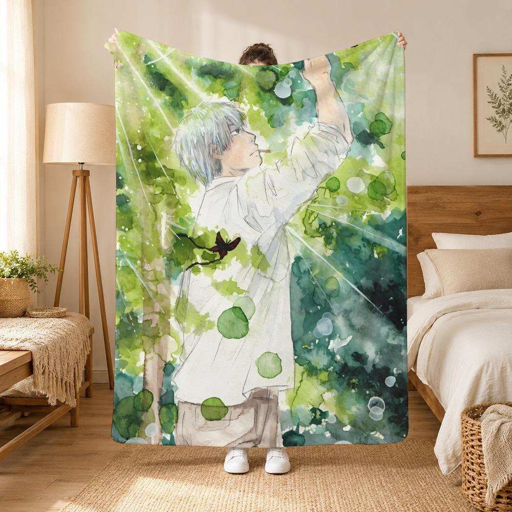 Mushishi Anime Throw 240G Flannel Blanket, Suitable For Sofas, Beds, Offices,  Exquisite Gift Blankets