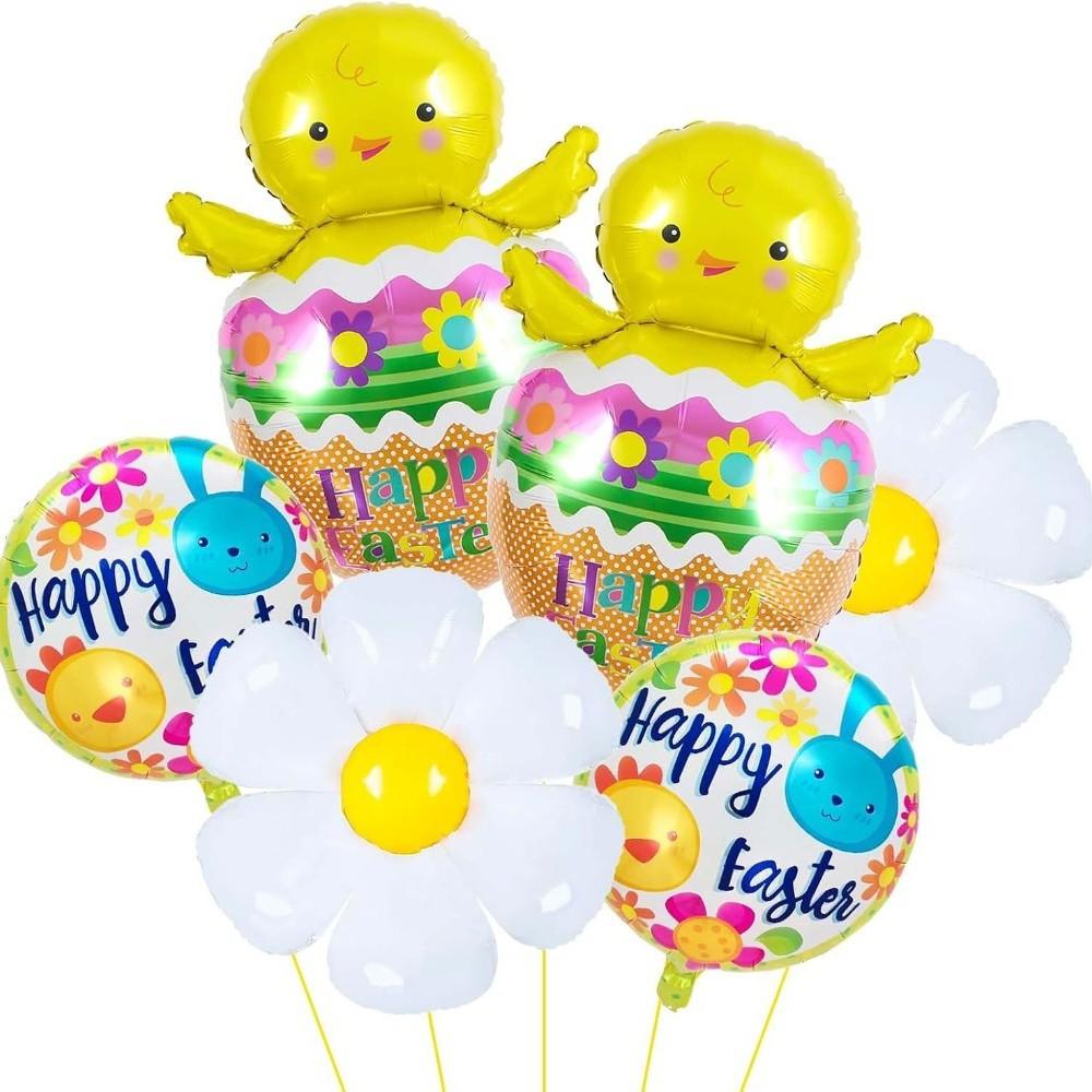 Easter Aluminum Film Balloon Rabbit Chicken Cartoon Modeling Children'S Birthday Party Decoration Aluminum Foil Balloon