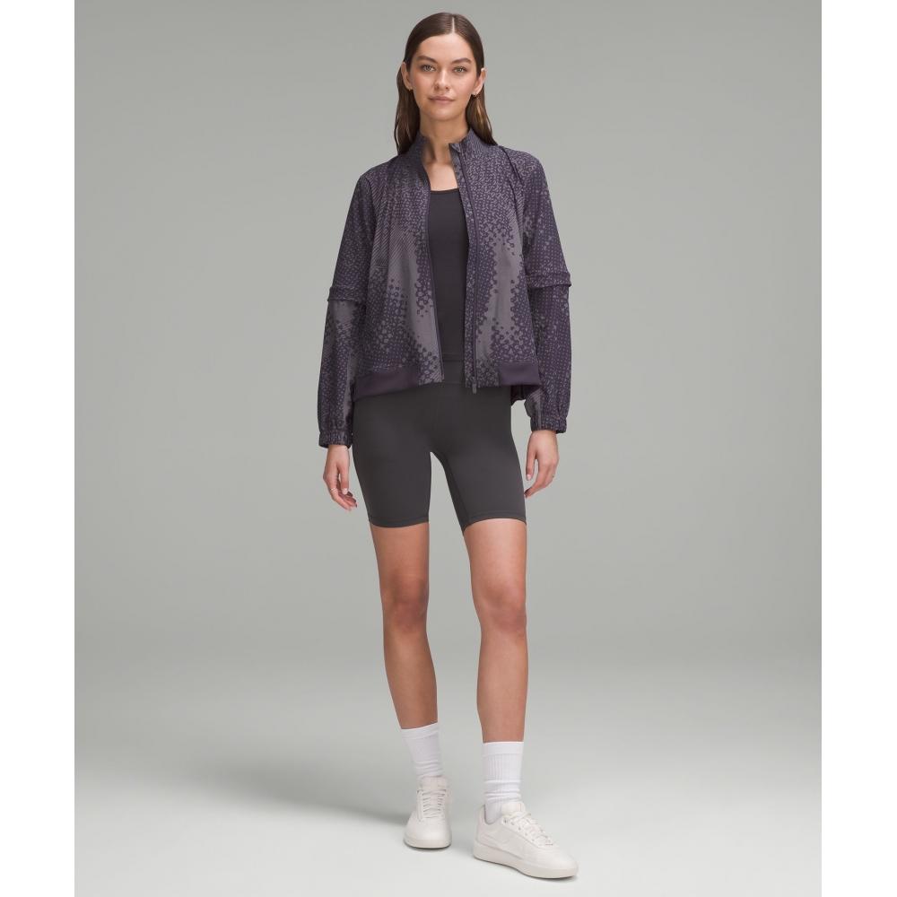 Lululemon Convertible Jacket Dotted Spark Print Dark Carbon Atmospheric Purple