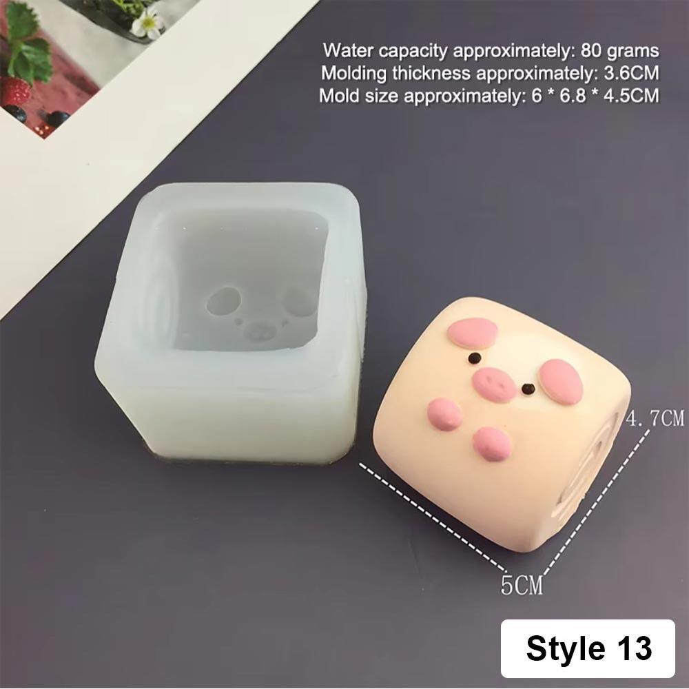 1Pcs Animal Bunny Kitten Silicone Mold Multifunctional Cute Candle Mold Cartoon Baking Mould