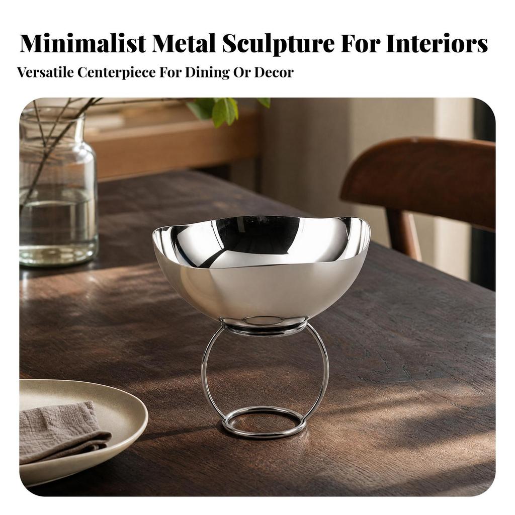 Stainless Steel Fruit Bowl Modern for Kitchen Counter, Entertaining Areas
