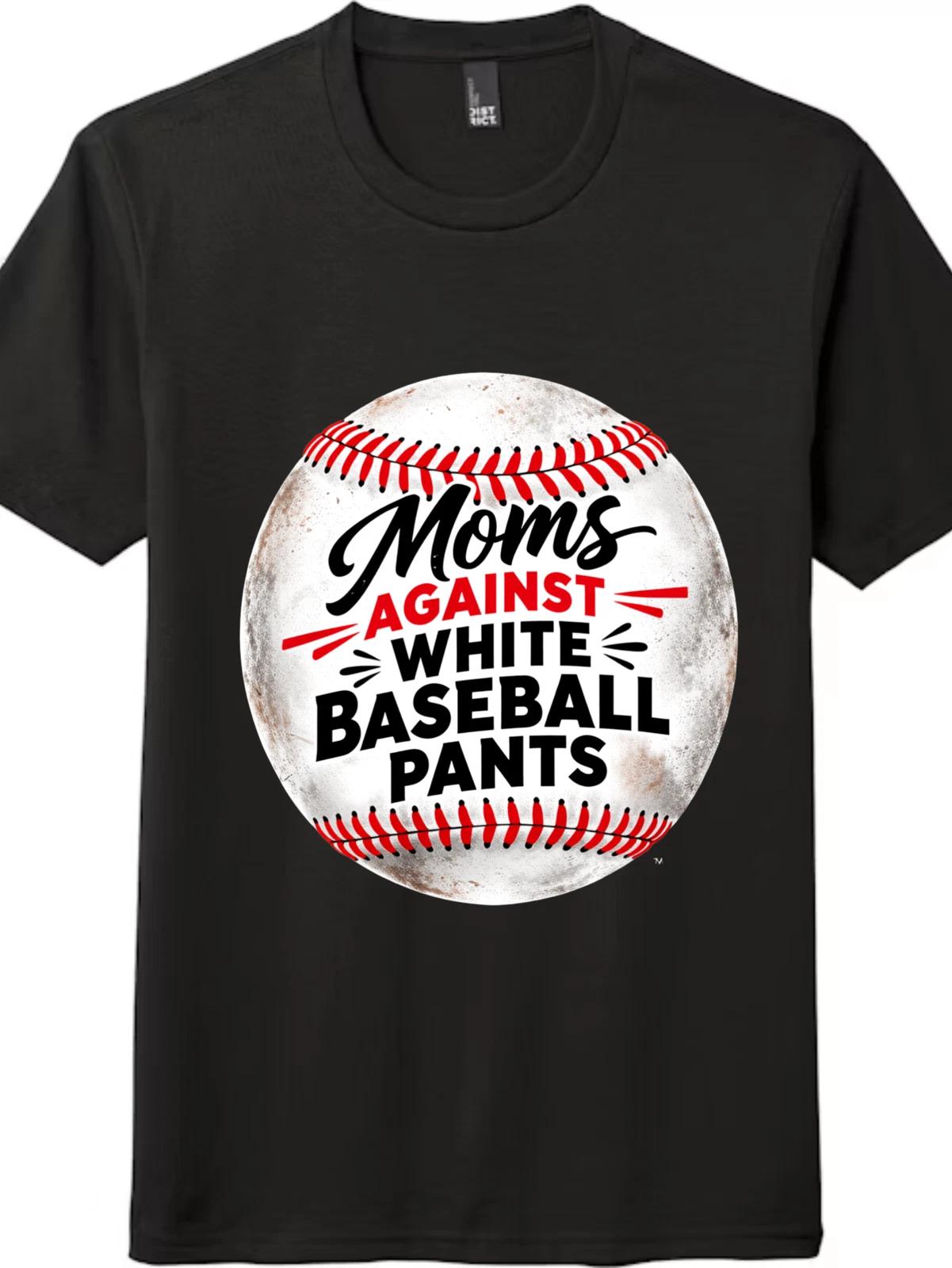 Baseball Mom Humor Unisex Casual T-Shirt - Everyday Graphic Tee S