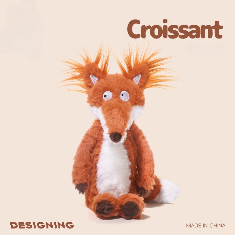 Children Funny Fox Plush Toy Cute Skin Friendly Stuffed Animal for Bedroom Living Room Decor Unique Birthday Gift for Toddler