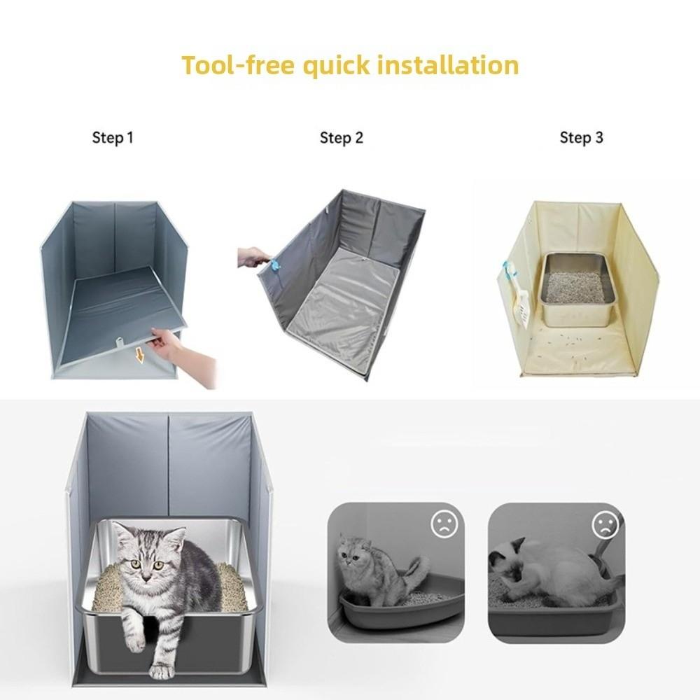 Open Top Splash Guard High Sided Cat Litter Box Baffle Cat Litter Box Fence Cat Litter Box