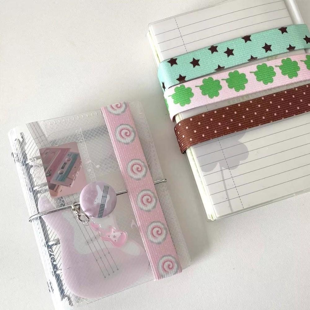 Verstelbare Notitieboekbanden Doe-het-zelf Decoratie Losbladig Notitieboek Band Bindtouw Schattige Ster Elastische Band Opbergaccessoire