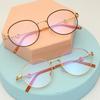 Trends Office Anti Blue Light Oversized Glasses Computer Women Blue Blocking Gaming Big Size Moon Eyeglasses Alloy Frame