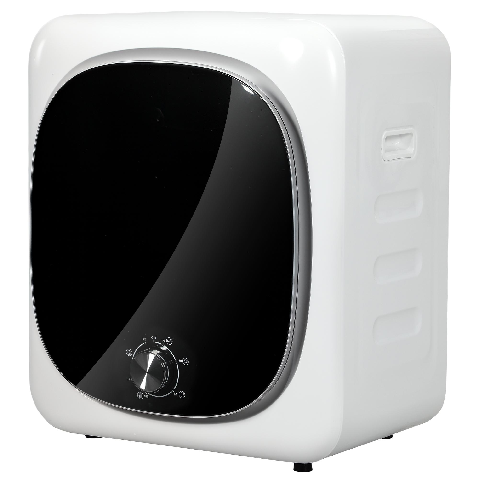 Sèche-linge à évacuation électrique 800 W 4 kg avec 5 modes de séchage Tambour en acier inoxydable Chargement frontal