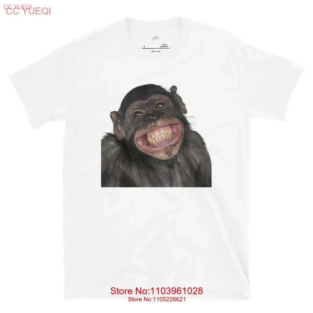 Fifth Degree Funny Chimpanzee Face T Shirt Vintage Streetwear Comfortable Stretched Casual Fashion Soft Unisex Slightly