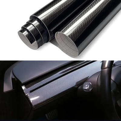 6D Carbon Fiber Vinyl Foil Film Car Wrap Roll Decal Wrapping Sheet Console Computer Laptop Skin Protective Stickers Accessories