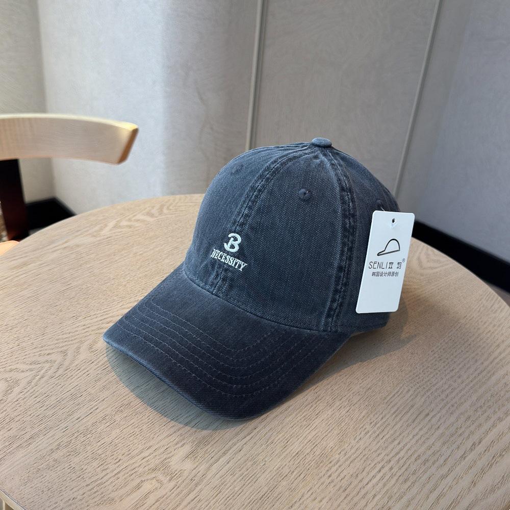 Designer original Sen Li deep top big head baseball cap men and women simple and versatile face small sunscreen cap