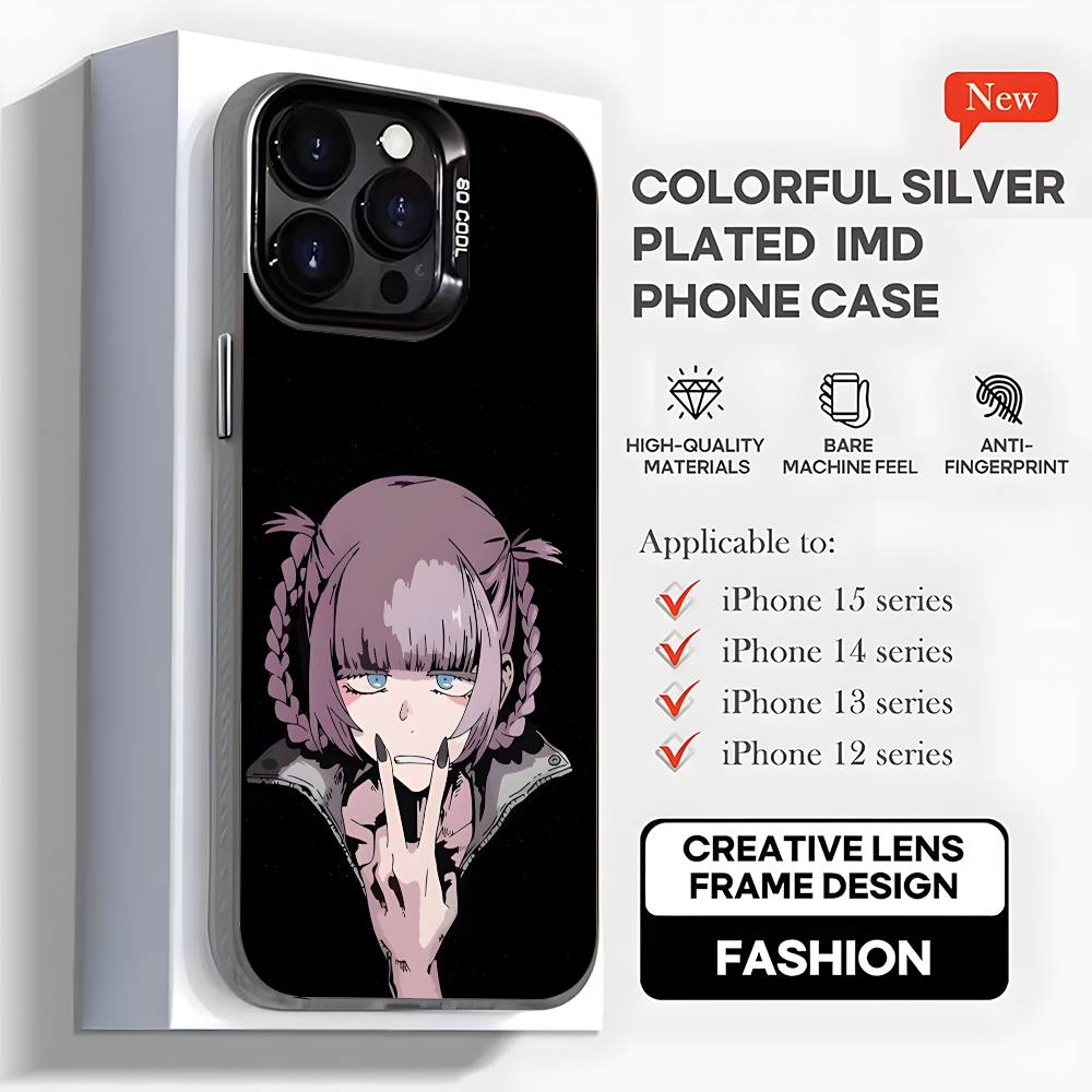 

N-Nanakusa Nazuna cartoon Phone Case For iPhone17,16,15,14,13,12,11,Mini,Pro,MAX,plus,Black Matte Shockproof Cover iPhone16PRO