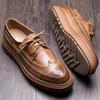 Skórzane buty męskie Brock Trend Codzienne brytyjskie buty skórzane Retro buty robocze