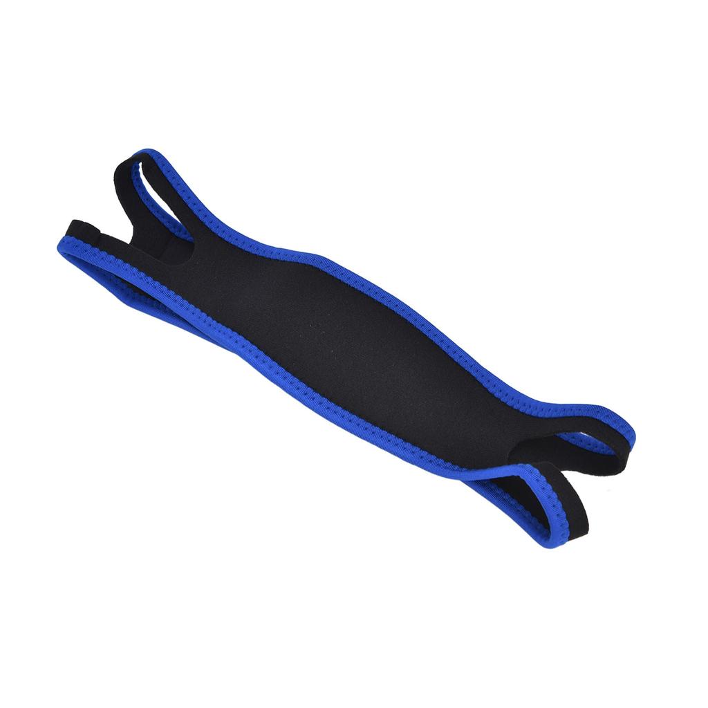 Snoring Stop Belt Adjustable Chin Strap Breathable Nylon Snoring Head Band for Men WomenBlue Black