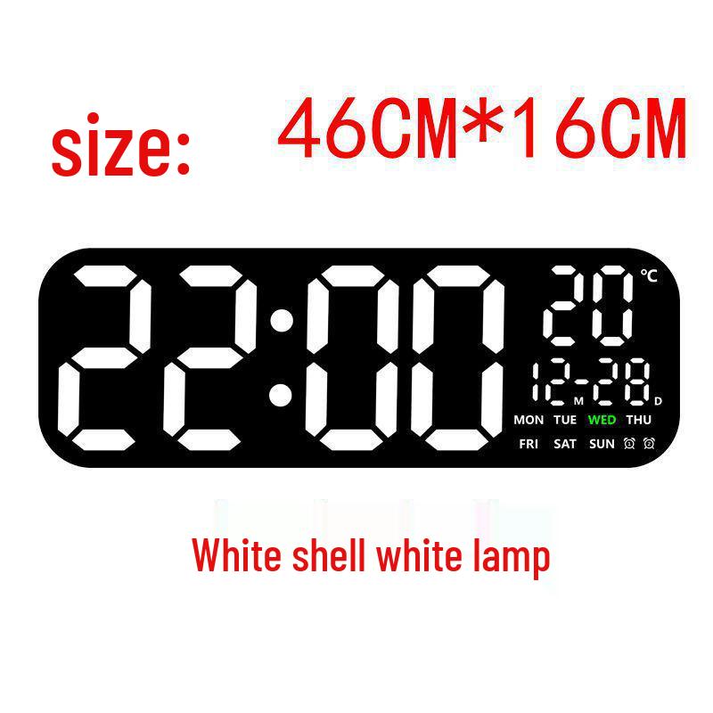 19.5 LED Wall Clock: Multifunctional Large Screen Digital Clock with Remote Control for Living Room (Model GH9016)