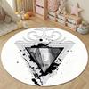 Glam Round Bee Multicolor Rug Pad, Non-Slip Floor Mat for Bedroom