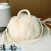 New imitation mink portable pleated cloud bag high-end underarm shoulder messenger bag