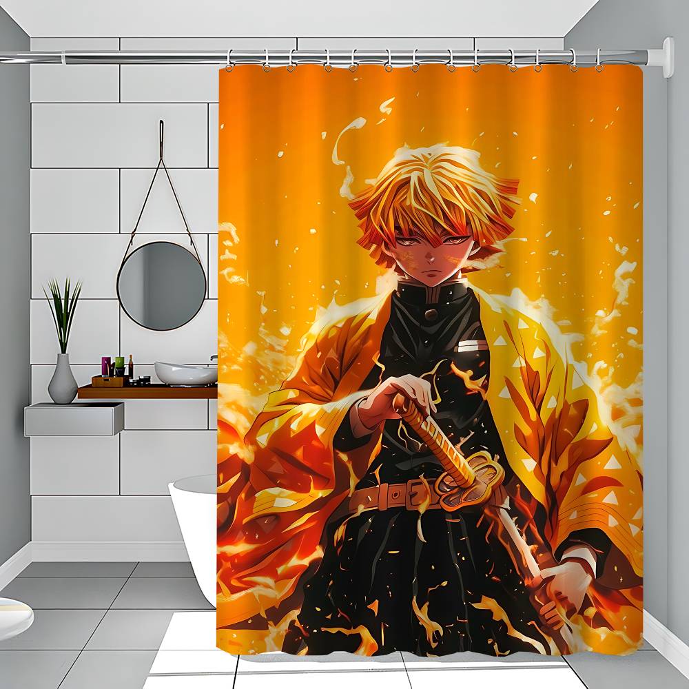 Zenitu Bathroom Shower Curtain Shielding Partition Shower Curtain Quick Dry Can Be Scrubable Light Opaque Bath