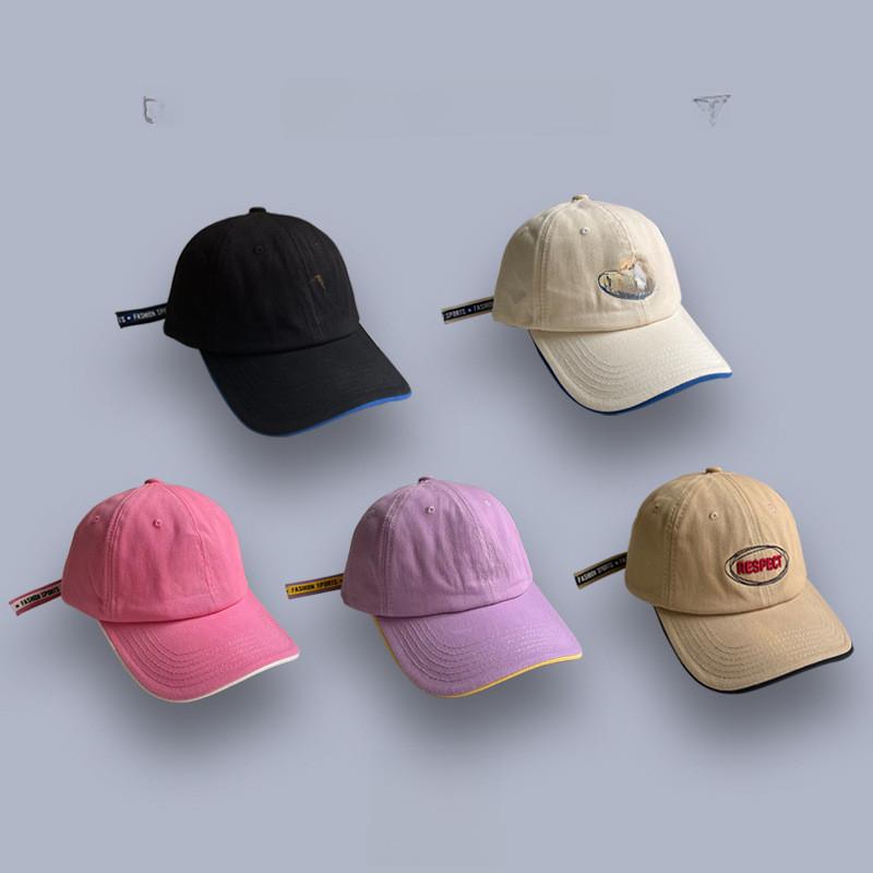 Letter Colorful Embroidered Baseball Hat For Men And Women Street Style Cap