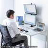 Sanwa Supply Dual Monitor Arm (Top and Bottom, Dual Screens) CR-LAC211BK