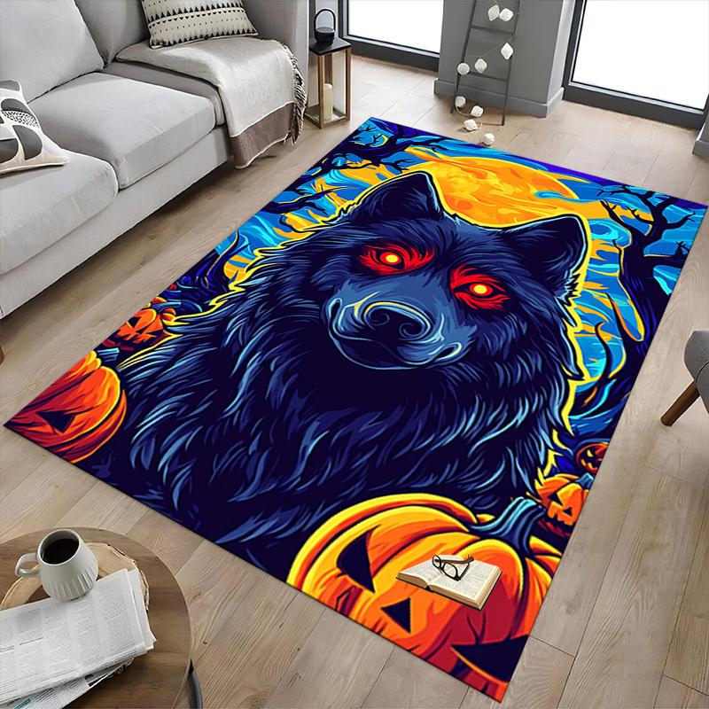 1pc Wolf Halloween Carpet, Office Rug Outdoor Mat Home Decor Area Carpet Festival
