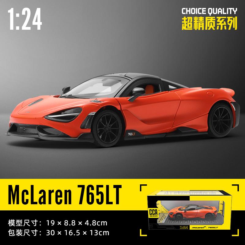 CCA 1:24 McLaren 765LT Sportwagen aus Legierung Diecast Metallmodell Dekorative Trendige Ornamente Für Freund Geschenk Sammlung Geschenkbox