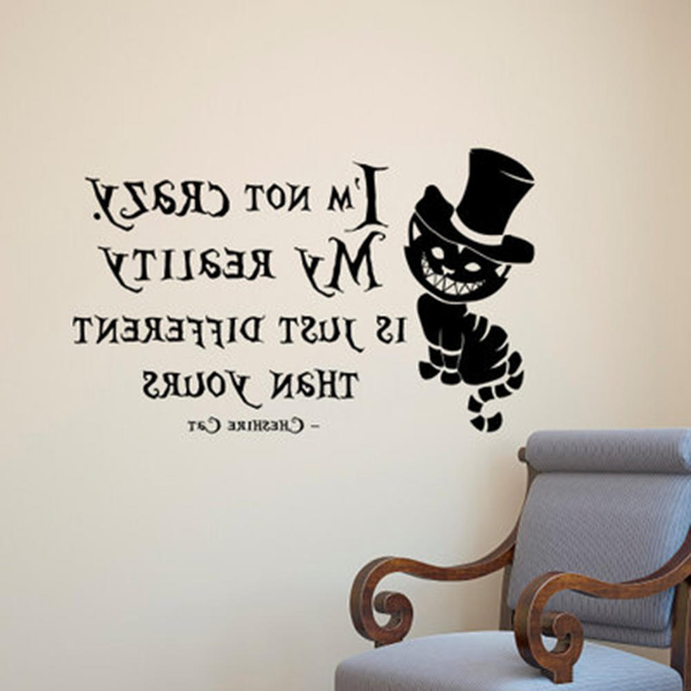 Alice in Wonderland copii camera perete stickere desene animate pisica  Proverbe perete autocolante