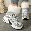 Women S Winter Warm Side Zip Snow Boots Platform Wedge Faux Fur Lined Shoes