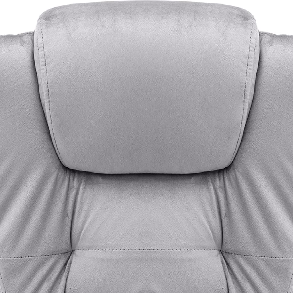Office Chair Light Grey Velvet