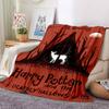1pc Harry Potter Flannel Throw Blanket - HD Printed Lightweight Soft Warm All-Season Blanket for Sofa, Bed, Travel, Camping 038