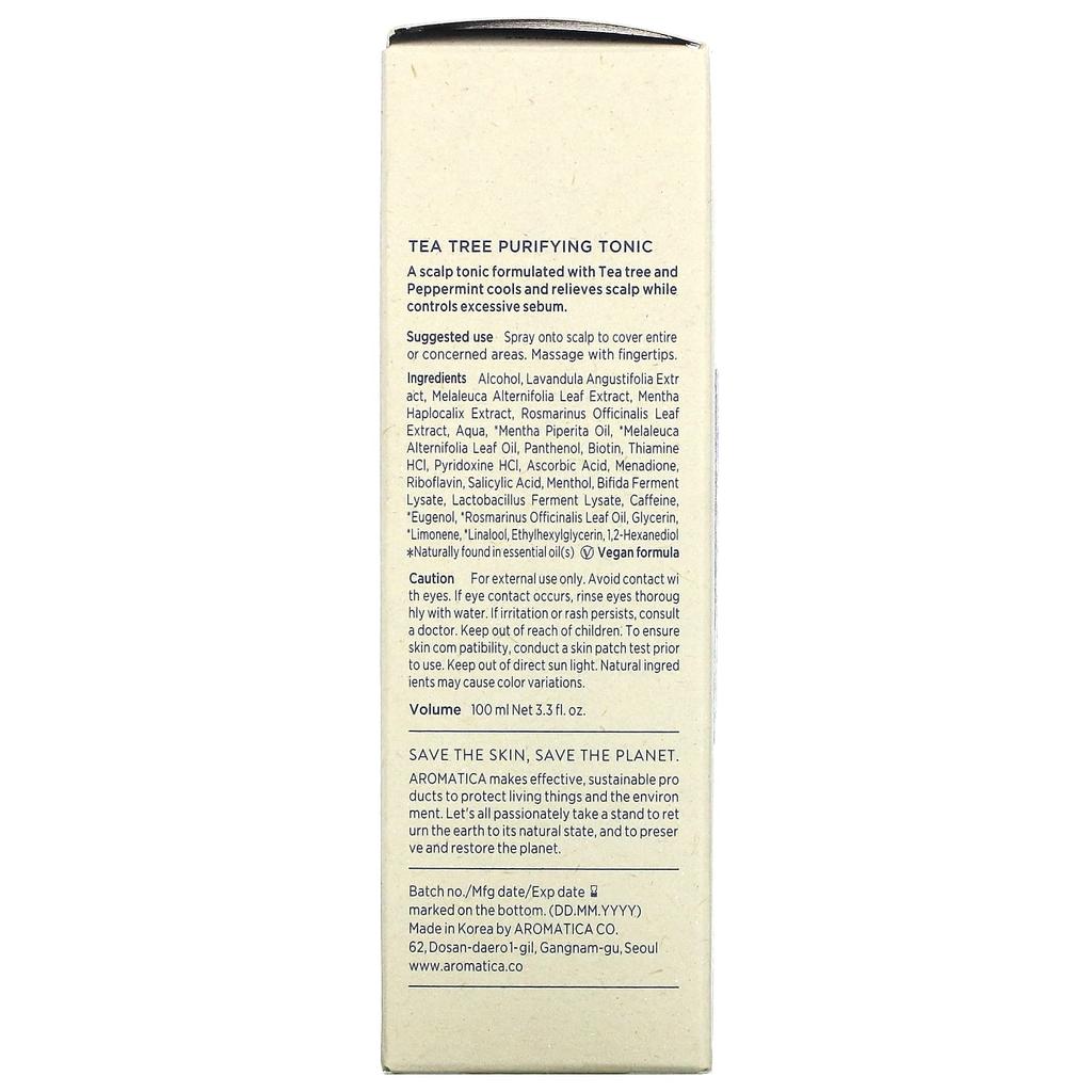 AROMATICA Tonik oczyszczający, drzewo herbaciane, 100 ml (3,3 uncji płynu)