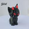 Artistic Black Cat Collectibles 3D Printed Evil Ornament for Car Dashboard Creative Devil Handcrafted Statues Figurine Gothic Desktop Decoration
