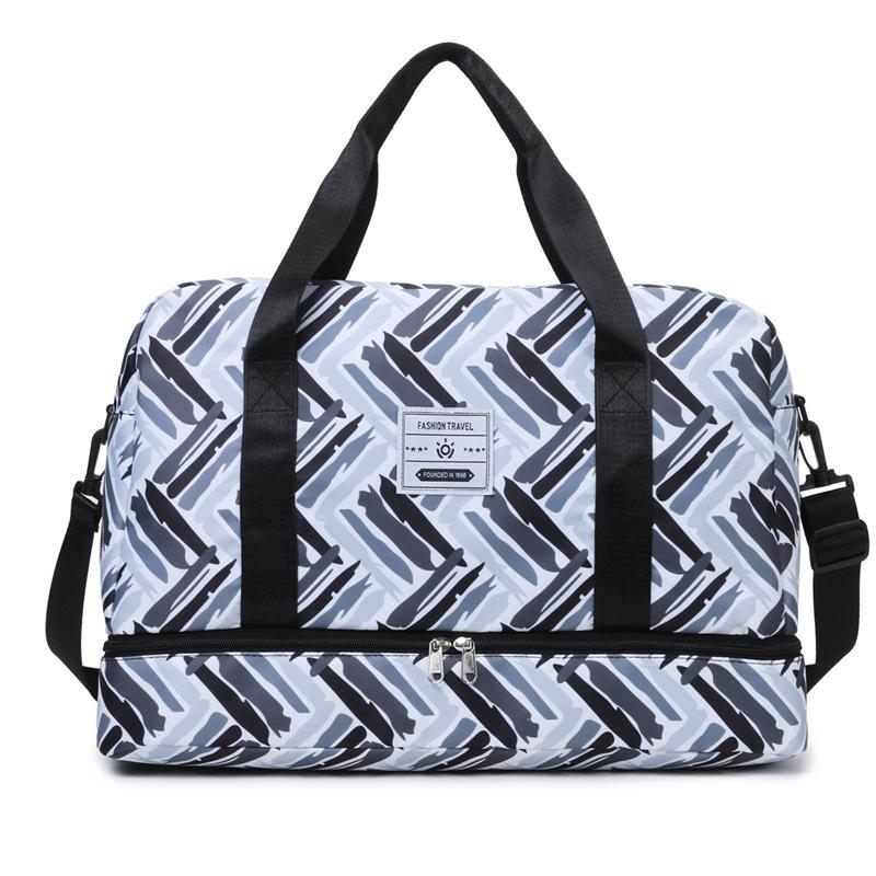 Multi-colored student large-capacity fitness bag, men's and women's short-distance travel bag storage, portable duffel bag, business trip storage bag