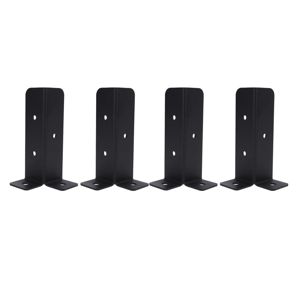 4 Sets Post Anchor Brackets Metal Base Bracket Mounting Kit for Deck Support Heavy Duty Fence Porch Railing Handrails