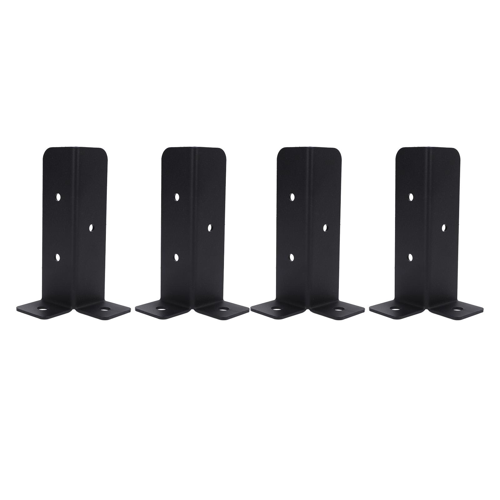 

4 комплекта опорных кронштейнов для столбов, металлические базовые кронштейны, монтажный комплект для поддержки террасы, сверхпрочные, для забора, крыльца, перил, поручней