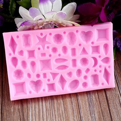 3D Jewel Diamond Silicone Fondant Mould Cake Decorating Baking Mold Mat DIY