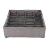 Sock Drawer Organizer Divider 24 Compartments Foldable Underwear Storage Box for Handkerchiefs Ties Belts Gray 24 Grid