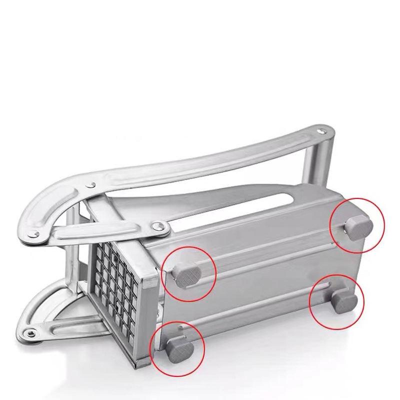 French Fry Cutter Multifunction Vegetable Fruit Chopper with 2 Stainless Steel Blades for French Fries Chips Maker Potato Slicer